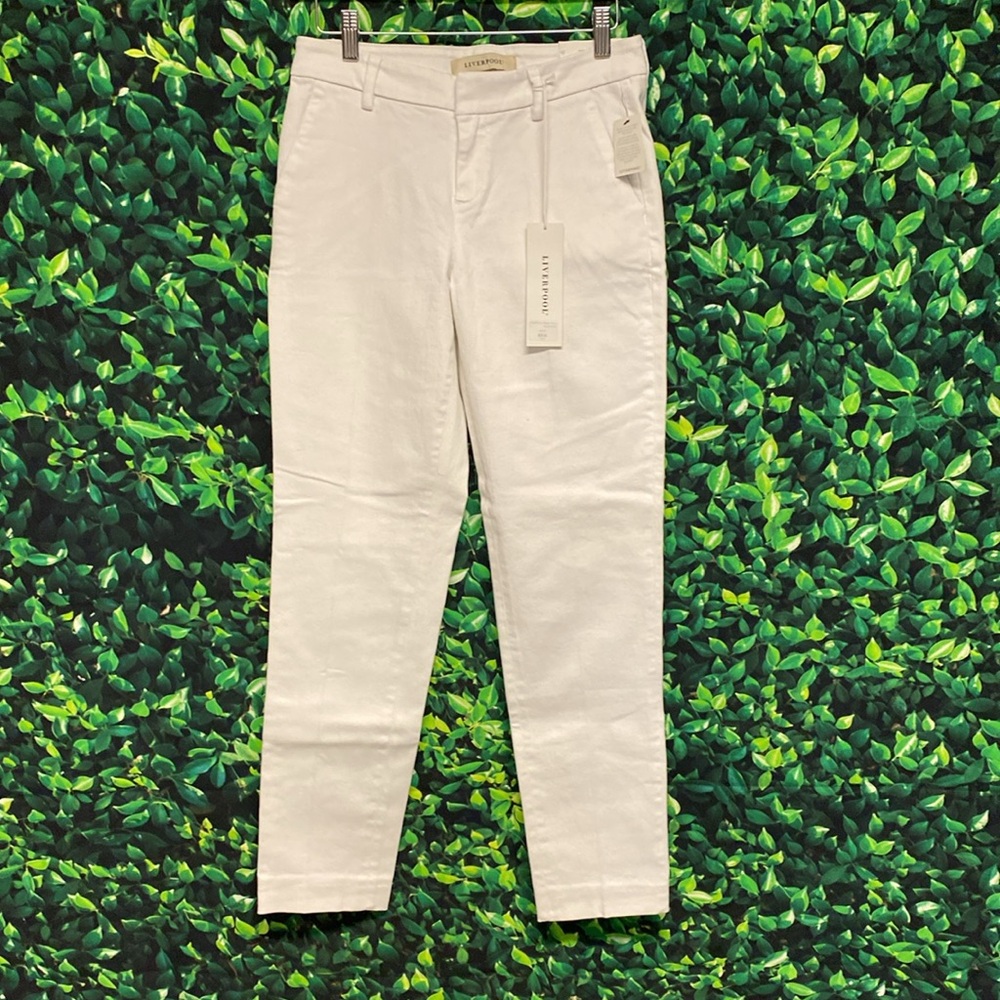 NWT Liverpool Jeans Company Kelsey Trouser Bright White Size 2